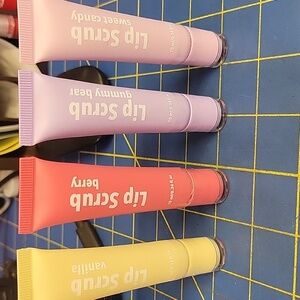 Lip Scrub Set of 4 Sweet Candy, Vanilla, Gummy Bear, Berry New Sealed